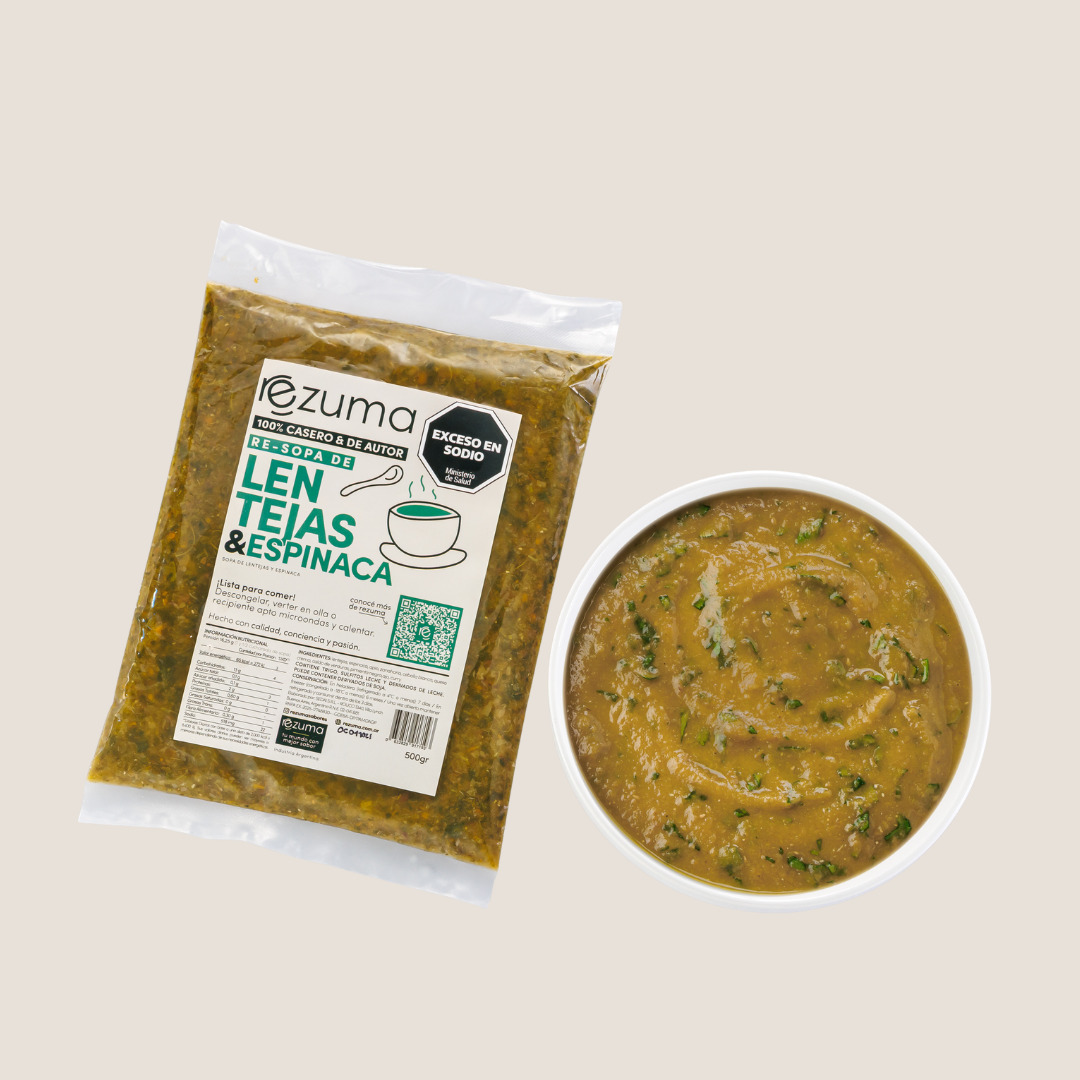 Sopa de Lentejas y Espinaca