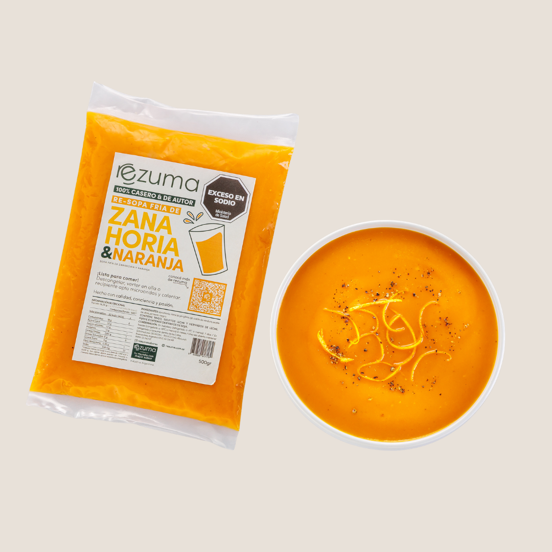 Sopa Fría de Zanahoria y Naranja