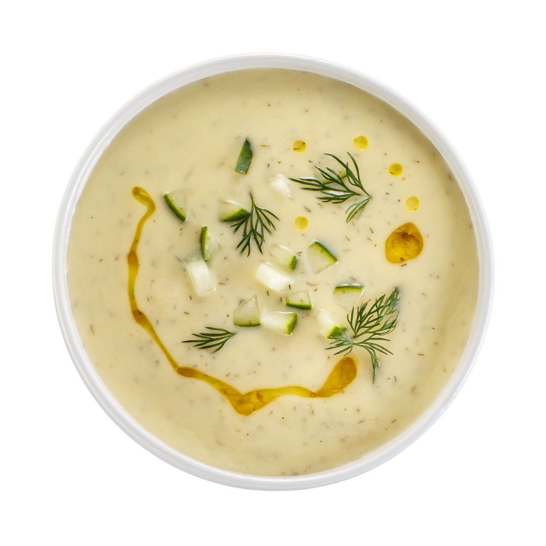 Sopa fría de pepino y eneldo