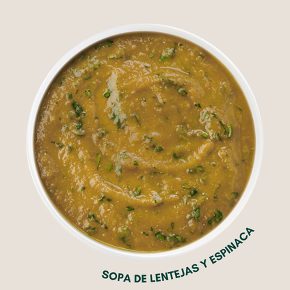 Sopa de Lentejas y Espinaca