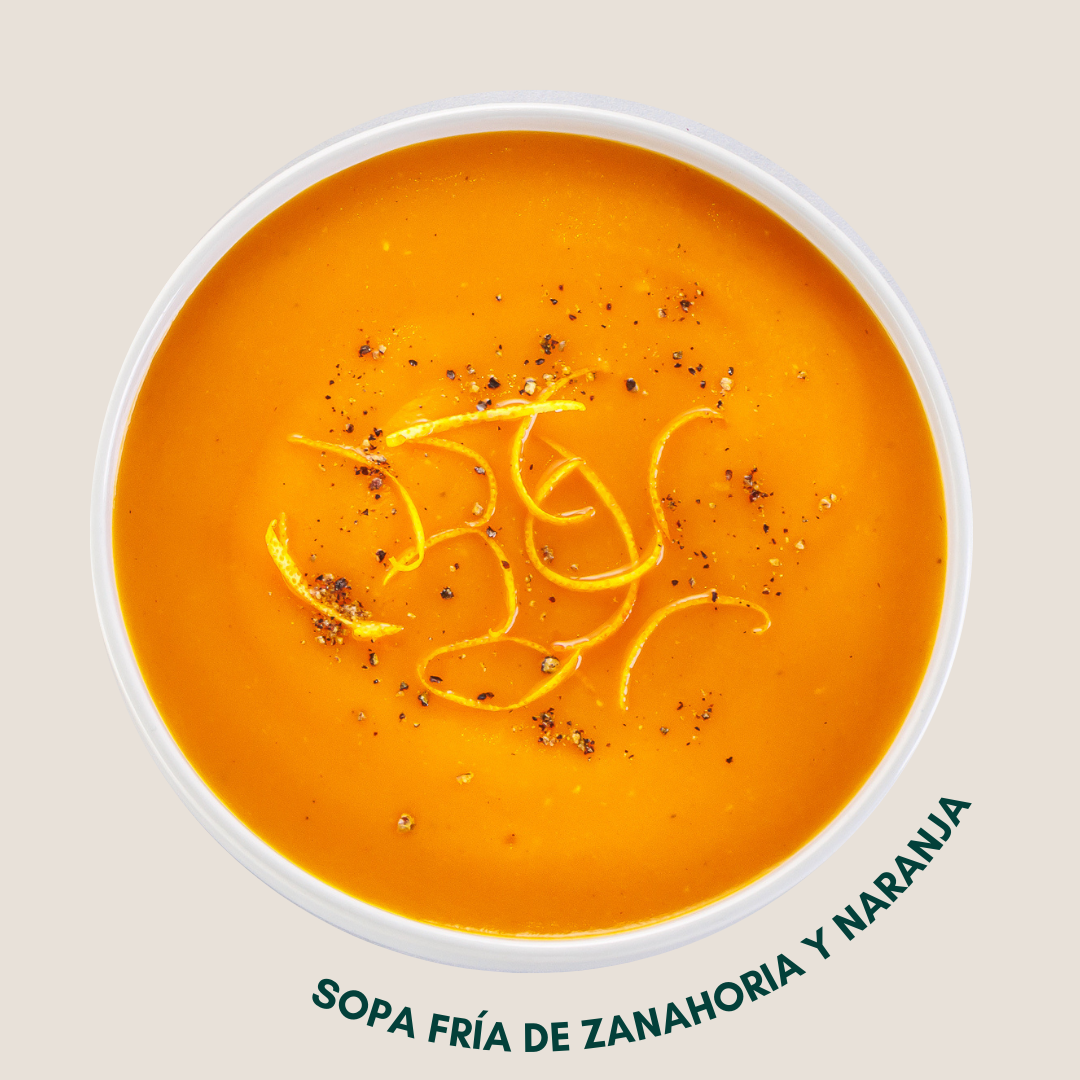 Sopa Fría de Zanahoria y Naranja
